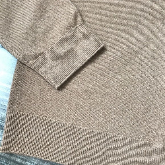 Men's BLK DNM Camel Brown Cashmere Sweater Large - Picture 3 of 6
